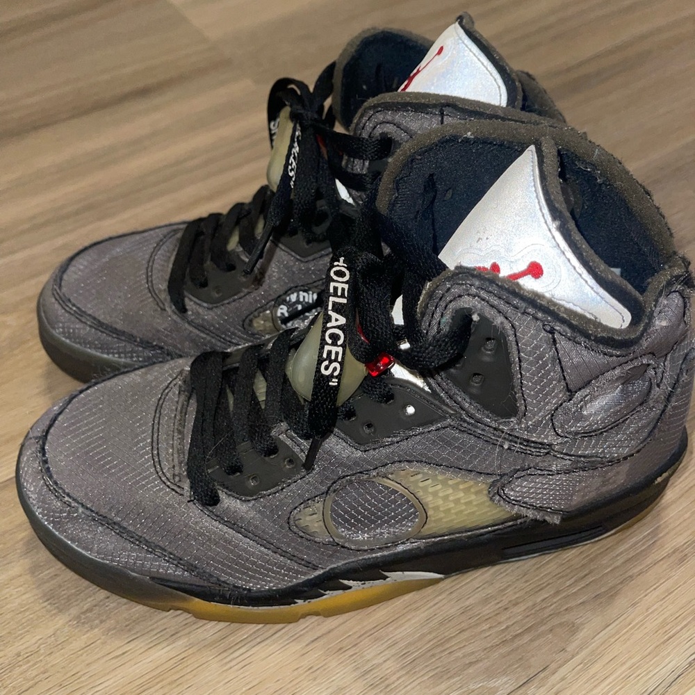 Jordan 5 Style Black Streetwear Sneakers “Shoelaces” Laces - Picture 2 of 6